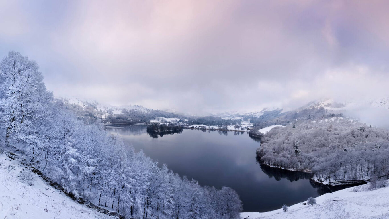 Grasmere Lake Canva Image Winter